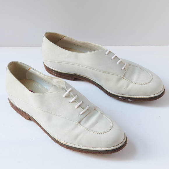 80s - SUSAN BENNIS - WARREN EDWARDS - Shoes - Men's - 10 - WHT Suede